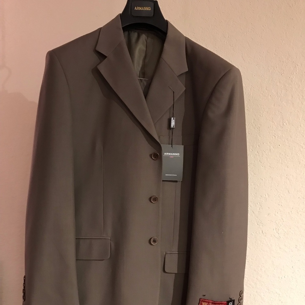 Men's Olive/Tan Suit Jacket and Pant